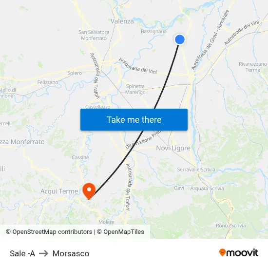 Sale to Morsasco map