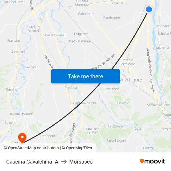 Cascina Cavalchina -A to Morsasco map