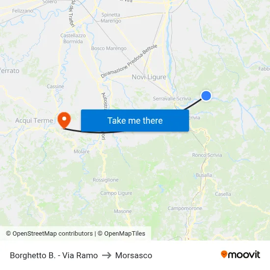 Borghetto - Ramo Street to Morsasco map