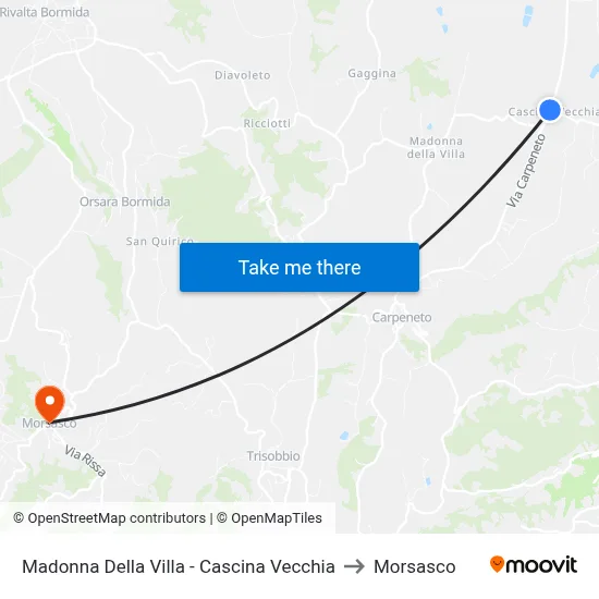 Madonna Della Villa - Old Farmhouse to Morsasco map