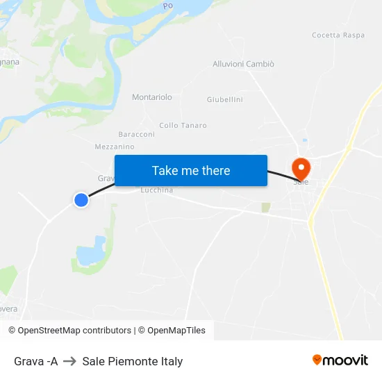 Grava -A to Sale Piemonte Italy map