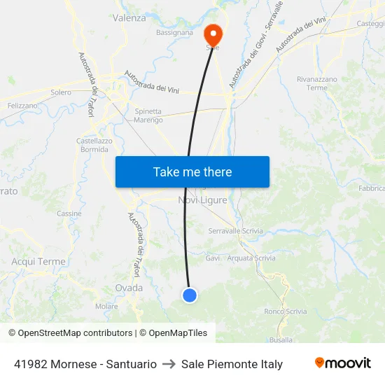 41982 Mornese - Santuario to Sale Piemonte Italy map