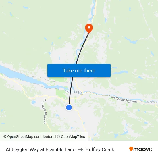 Abbeyglen Way at Bramble Lane to Heffley Creek map