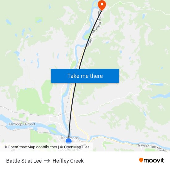 Battle St  at Lee to Heffley Creek map