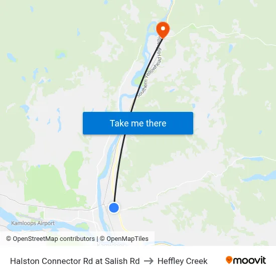 Halston Connector Rd at Salish Rd to Heffley Creek map