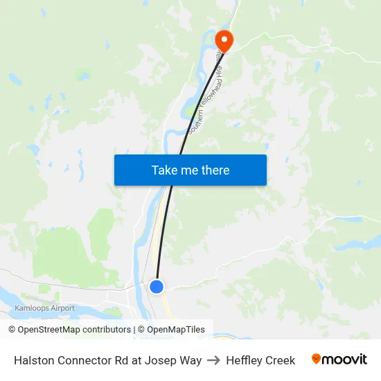 Halston Connector Rd at Josep Way to Heffley Creek map