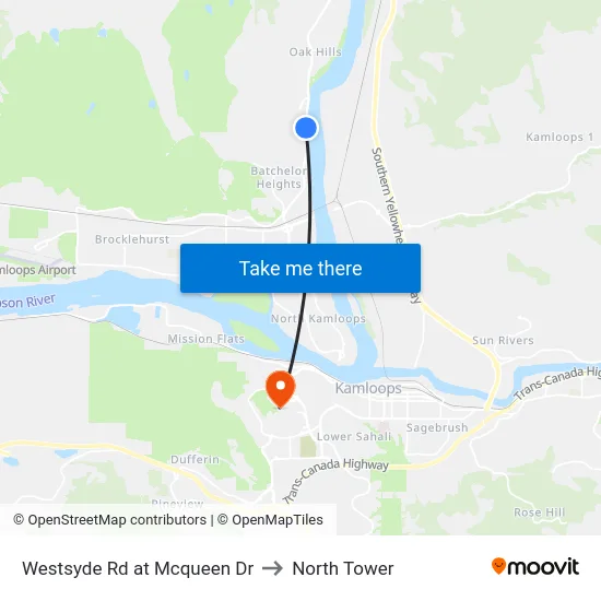 Westsyde Rd at Mcqueen Dr to North Tower map