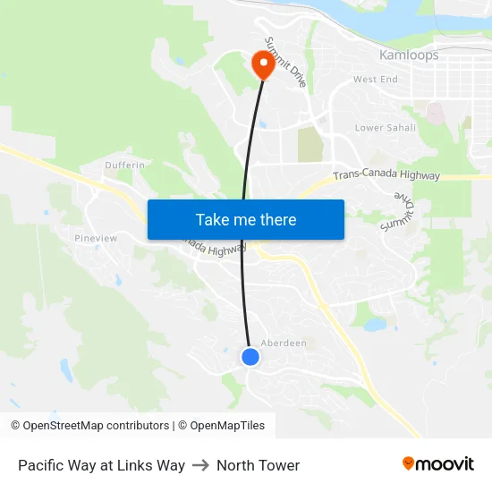 Pacific Way at Links Way to North Tower map