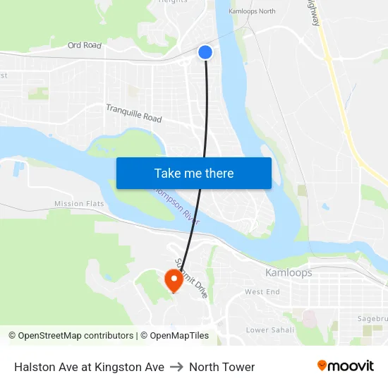 Halston Ave at Kingston Ave to North Tower map