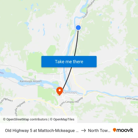 Old Highway 5 at Mattoch-Mckeague Rd to North Tower map