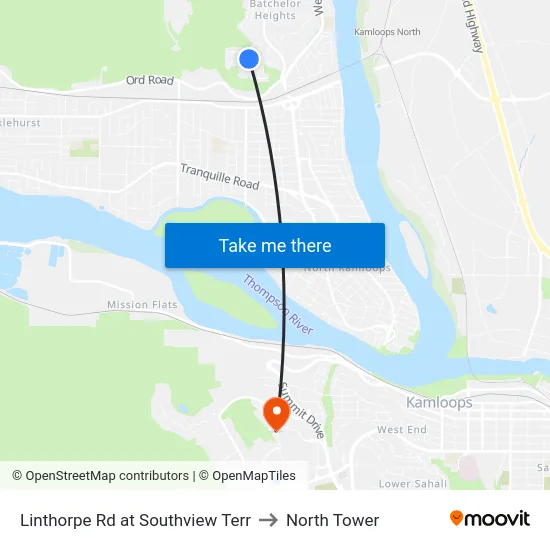 Linthorpe Rd at Southview Terr to North Tower map