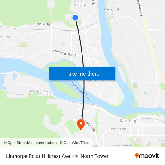 Linthorpe Rd at Hillcrest Ave to North Tower map