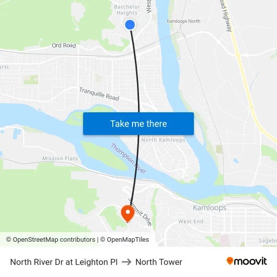 North River Dr at Leighton Pl to North Tower map