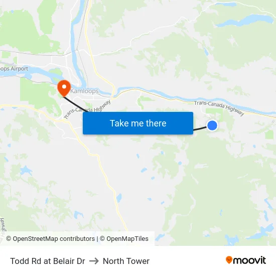 Todd Rd at Belair Dr to North Tower map