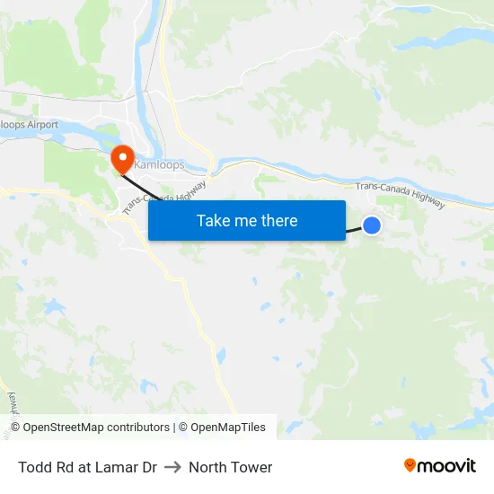 Todd Rd at Lamar Dr to North Tower map