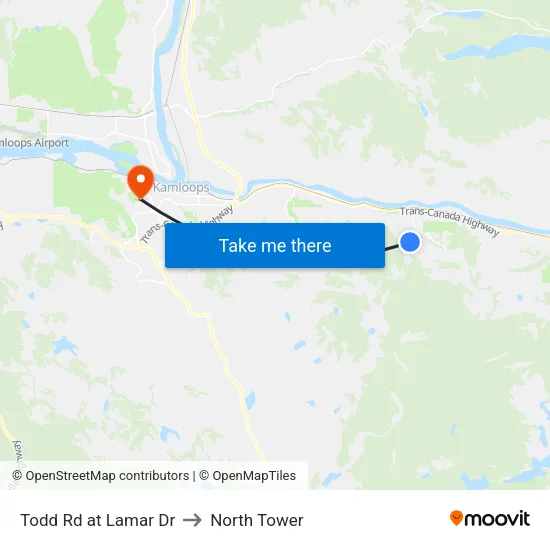 Todd Rd at Lamar Dr to North Tower map