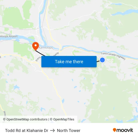 Todd Rd at Klahanie Dr to North Tower map