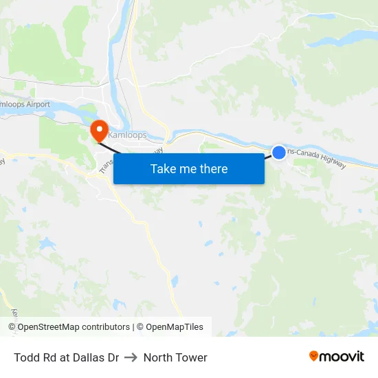 Todd Rd at Dallas Dr to North Tower map
