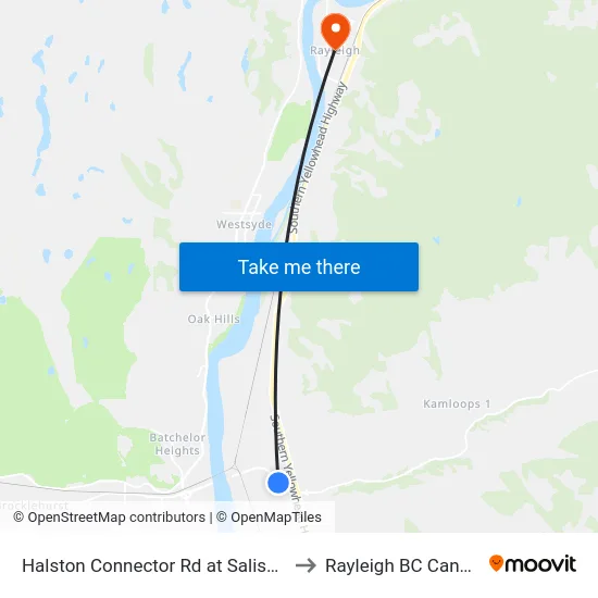 Halston Connector Rd at Salish Rd to Rayleigh BC Canada map
