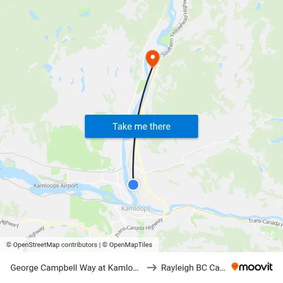 George Campbell Way at Kamloopa Way to Rayleigh BC Canada map