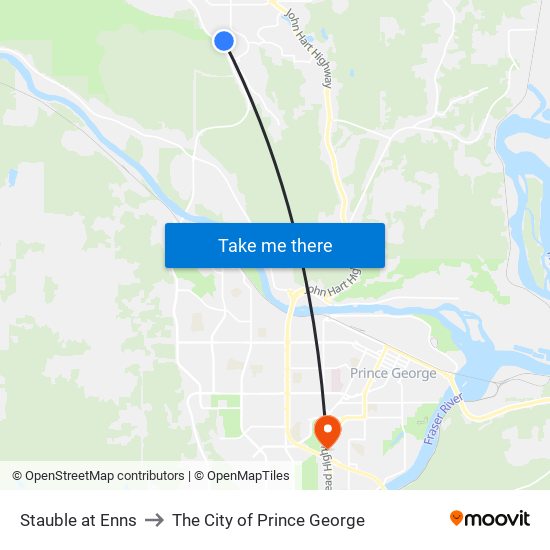 Stauble at Enns to The City of Prince George map