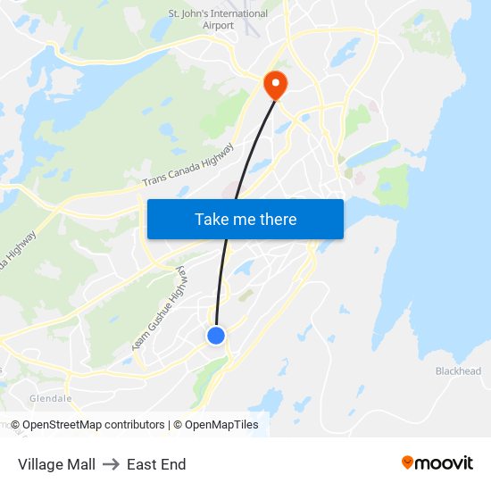 Village Mall to East End map
