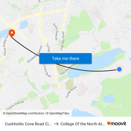 Cuckholds Cove Road Civic 39 to College Of the North Atlantic map