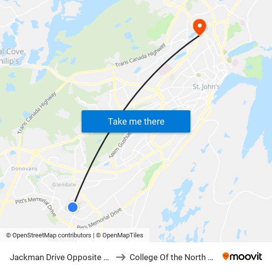 Jackman Drive Opposite Civic 26 to College Of the North Atlantic map