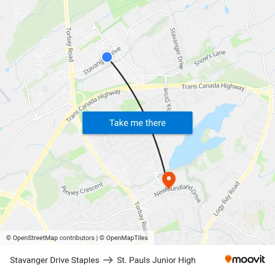Stavanger Dr Near  Staples to St. Pauls Junior High map