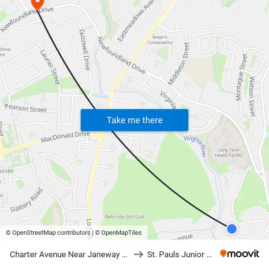 Charter Avenue Near Janeway Place to St. Pauls Junior High map