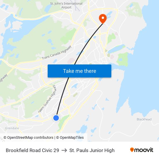 Brookfield Road Civic 29 to St. Pauls Junior High map