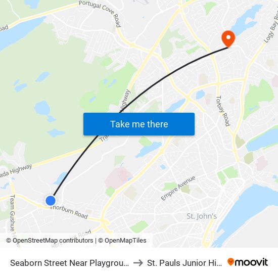 Seaborn Street Near Playground to St. Pauls Junior High map