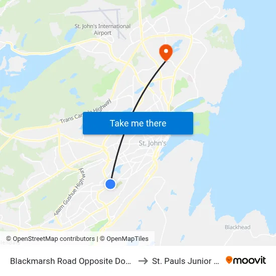Blackmarsh Road Opposite Dominion to St. Pauls Junior High map