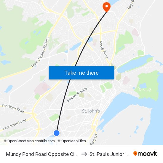 Mundy Pond Road Opposite Civic 40 to St. Pauls Junior High map