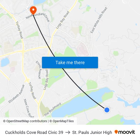 Cuckholds Cove Road Civic 39 to St. Pauls Junior High map