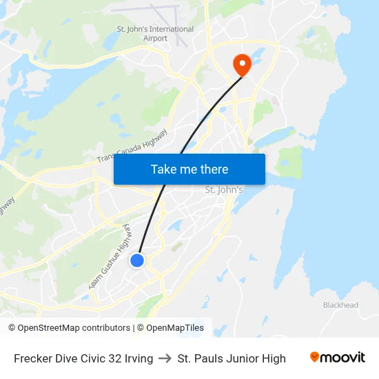 Frecker Dr Opp Greenspond Dr to St. Pauls Junior High map