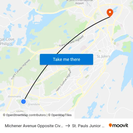 Michener Ave Before Paddon Pl to St. Pauls Junior High map
