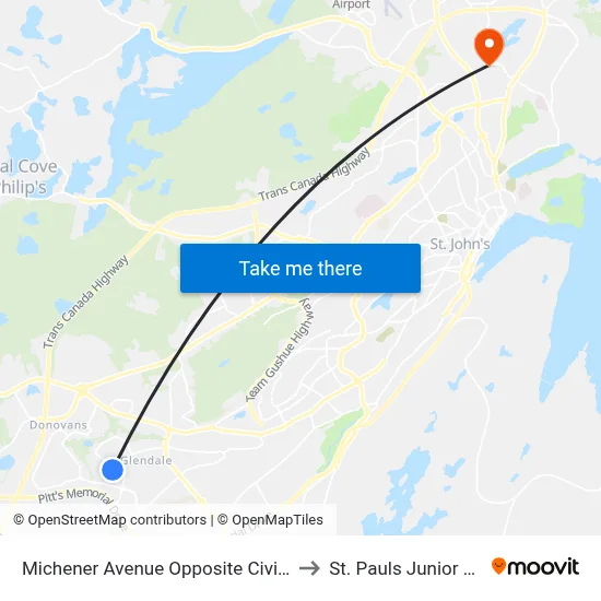 Michener Ave Near Mcgrath Cres to St. Pauls Junior High map