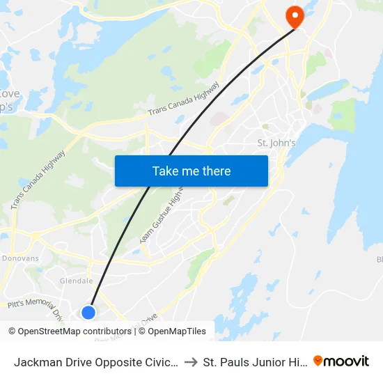 Jackman Dr at Pike Pl to St. Pauls Junior High map
