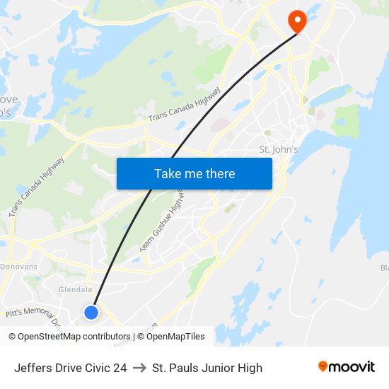 Jeffers Drive Civic 24 to St. Pauls Junior High map