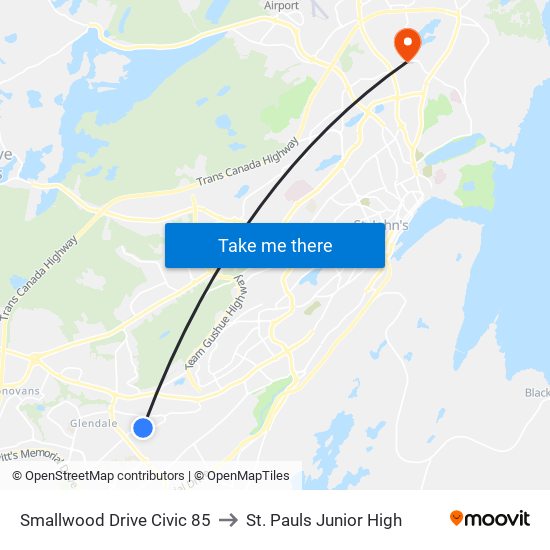 Smallwood Drive Civic 85 to St. Pauls Junior High map