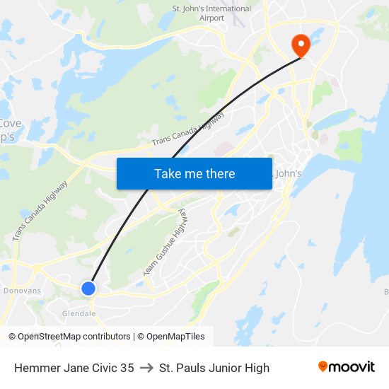 Hemmer Jane Civic 35 to St. Pauls Junior High map