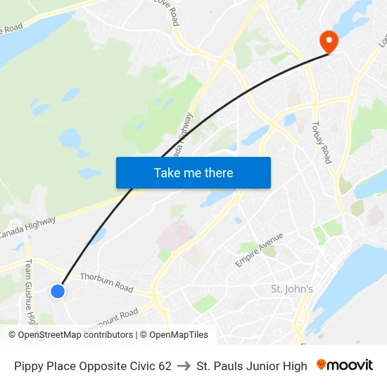 Pippy Place Opposite Civic 62 to St. Pauls Junior High map