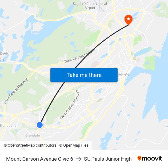 Mount Carson Avenue Civic 6 to St. Pauls Junior High map