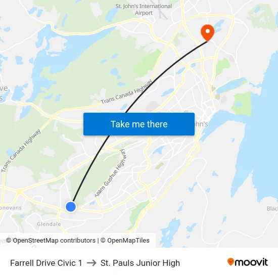 Farrell Drive Civic 1 to St. Pauls Junior High map
