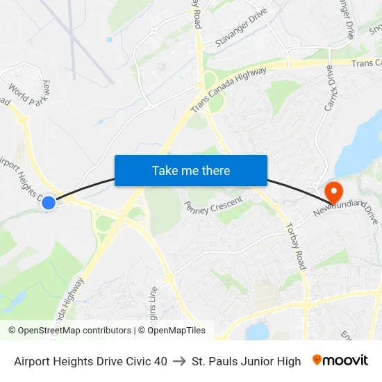 Airport Heights Drive Civic 40 to St. Pauls Junior High map