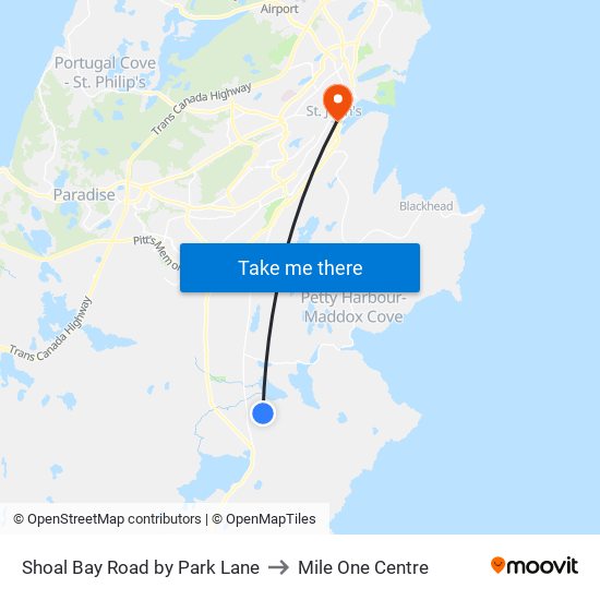 Shoal Bay Road by Park Lane to Mile One Centre map