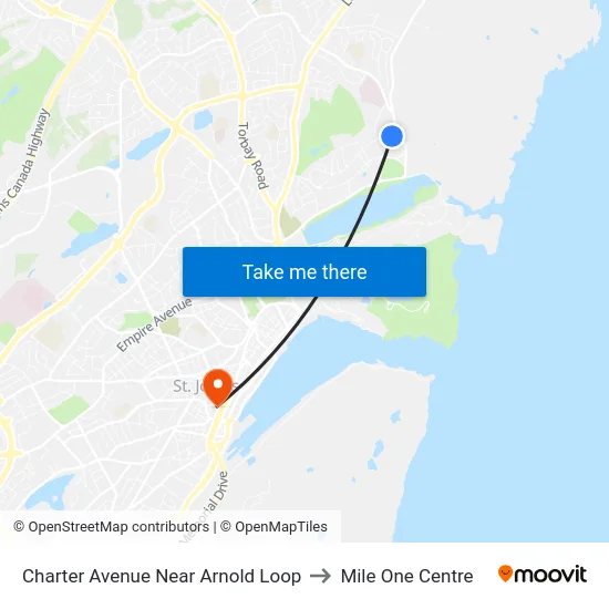 Charter Avenue Near Arnold Loop to Mile One Centre map