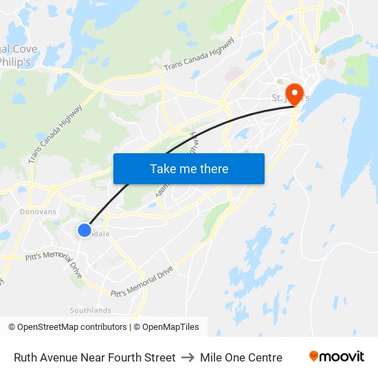 Ruth Avenue Near Fourth Street to Mile One Centre map