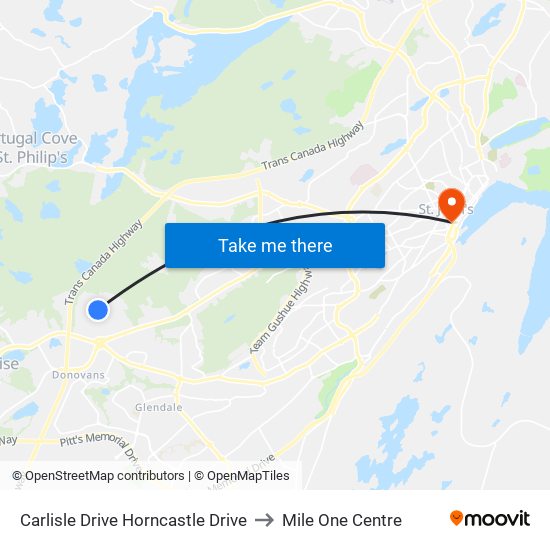 Carlisle Drive Horncastle Drive to Mile One Centre map